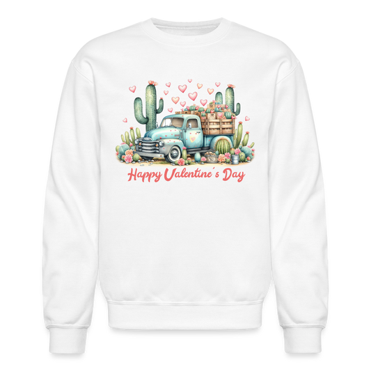 Mint Truck Valentine’s Crewneck Sweatshirt - white