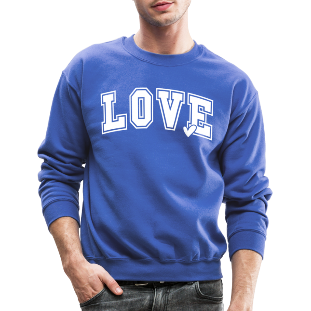 Valentine’s Day Unisex Crewneck Sweatshirt – "Love" Edition - royal blue