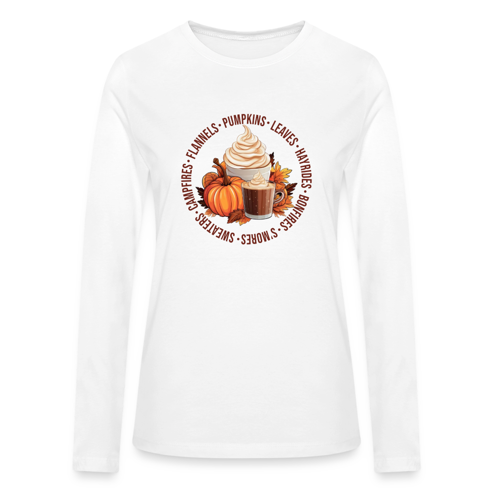 Fall Favorites Bella + Canvas Women's Long Sleeve T-Shirt - white