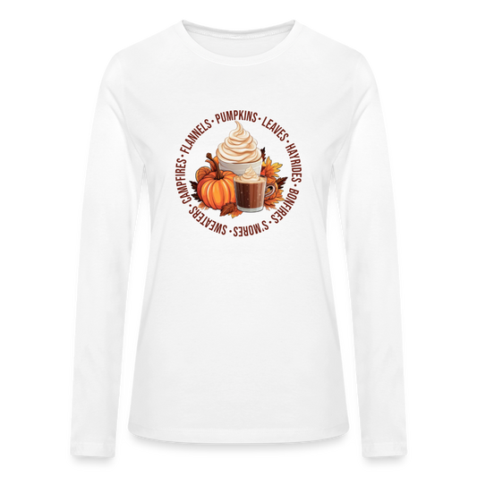 Fall Favorites Bella + Canvas Women's Long Sleeve T-Shirt - white