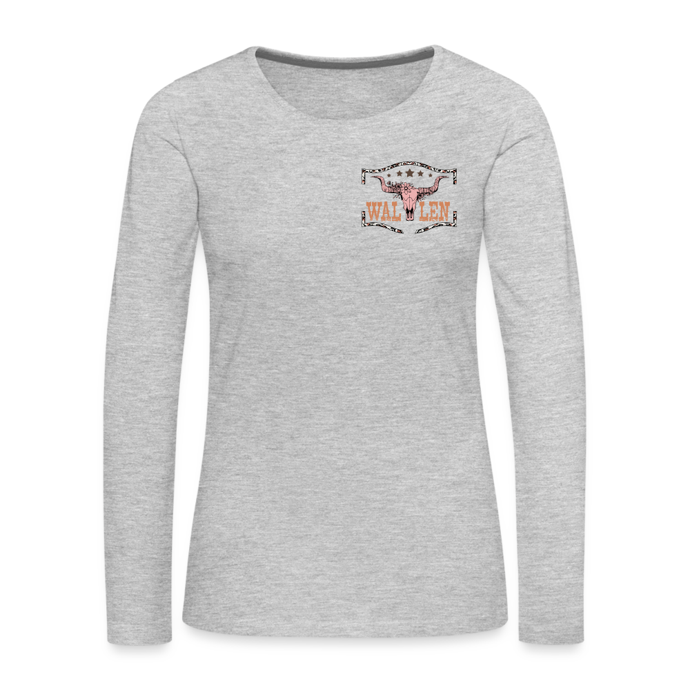 Morgan Wallen Playlist Women's Premium Long Sleeve T-Shirt - heather gray