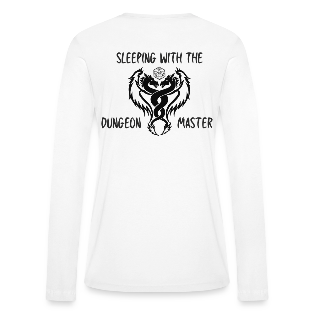 Sleeping with the Dungeon Master D&D Women's Long Sleeve T-Shirt - white