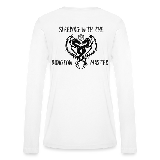 Sleeping with the Dungeon Master D&D Women's Long Sleeve T-Shirt - white