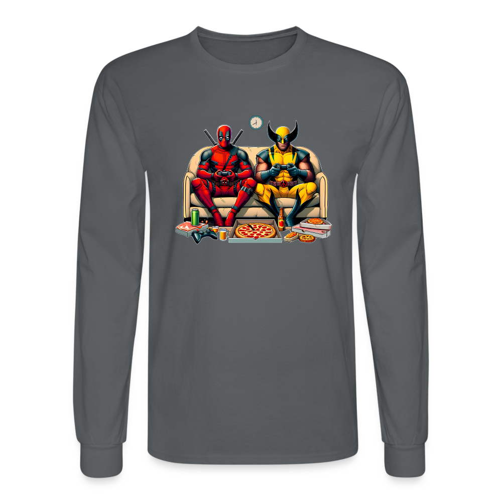 Anti-Hero Deadpool Wolverine Men's Long Sleeve T-Shirt - charcoal