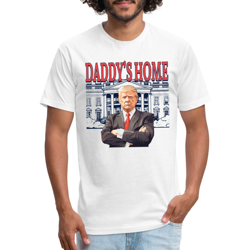 Daddys Home Trump Fitted Cotton/Poly Men's T-Shirt - white