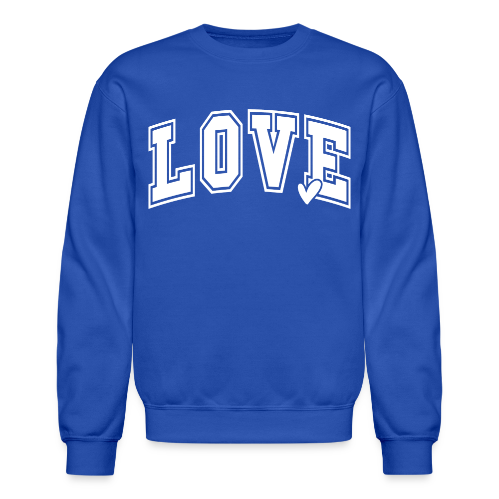 Valentine’s Day Unisex Crewneck Sweatshirt – "Love" Edition - royal blue