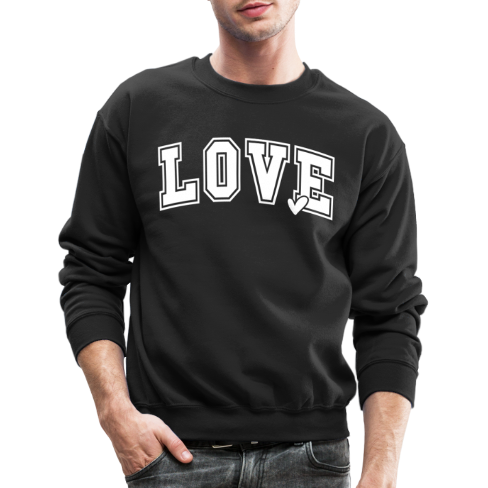 Valentine’s Day Unisex Crewneck Sweatshirt – "Love" Edition - black