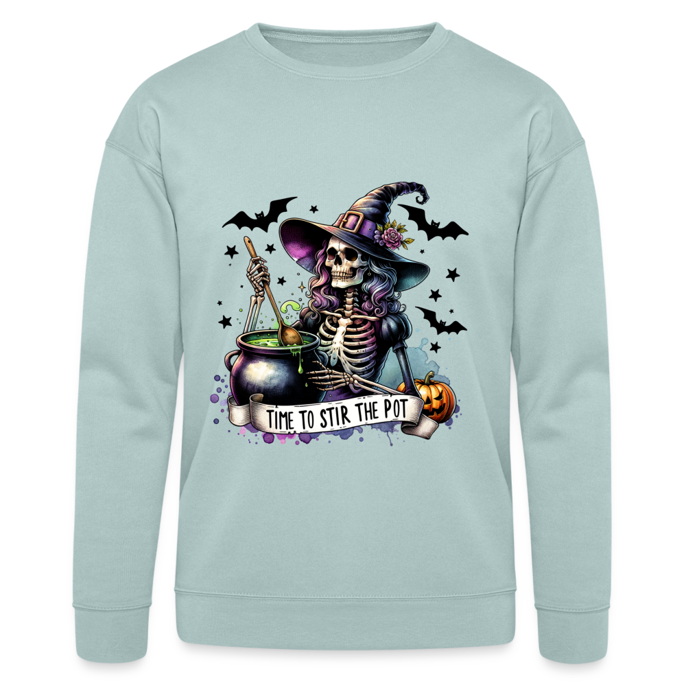 Time to Stir the Pot: Witchy Halloween Unisex Sweatshirt - dusty blue