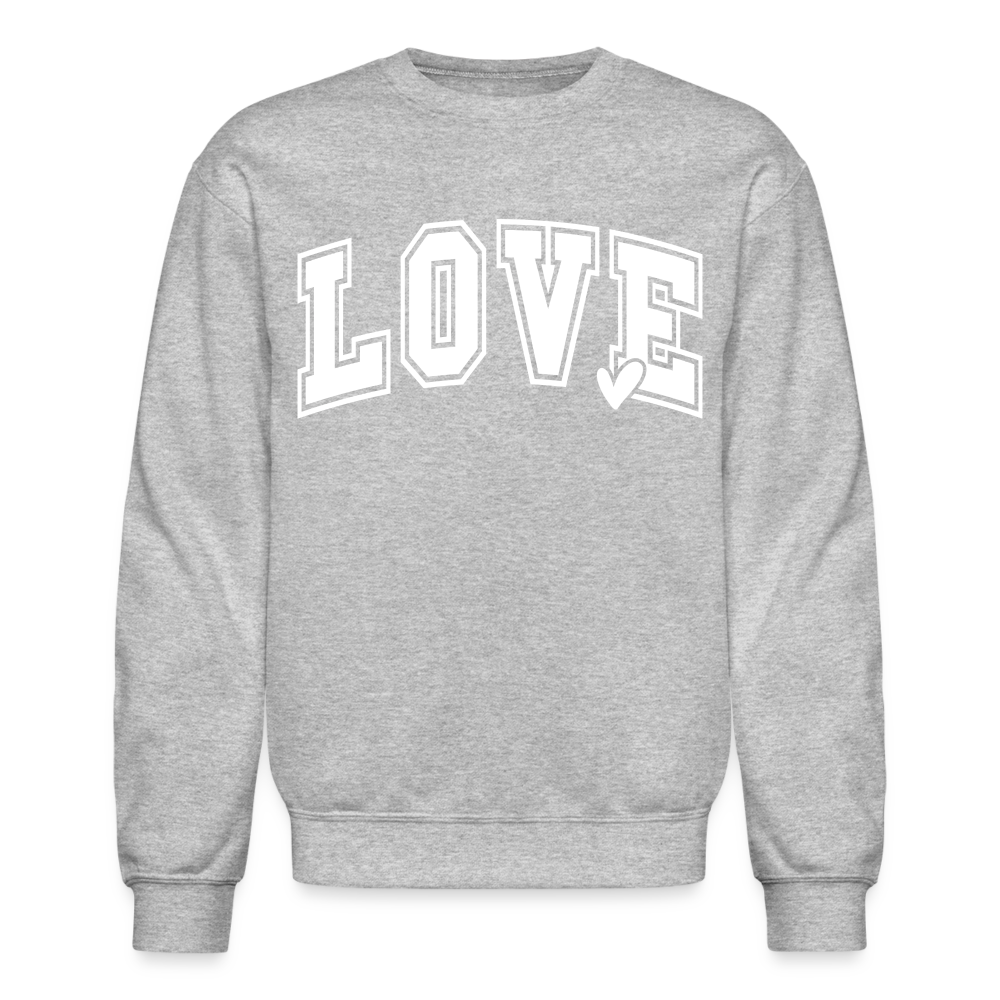 Valentine’s Day Unisex Crewneck Sweatshirt – "Love" Edition - heather gray