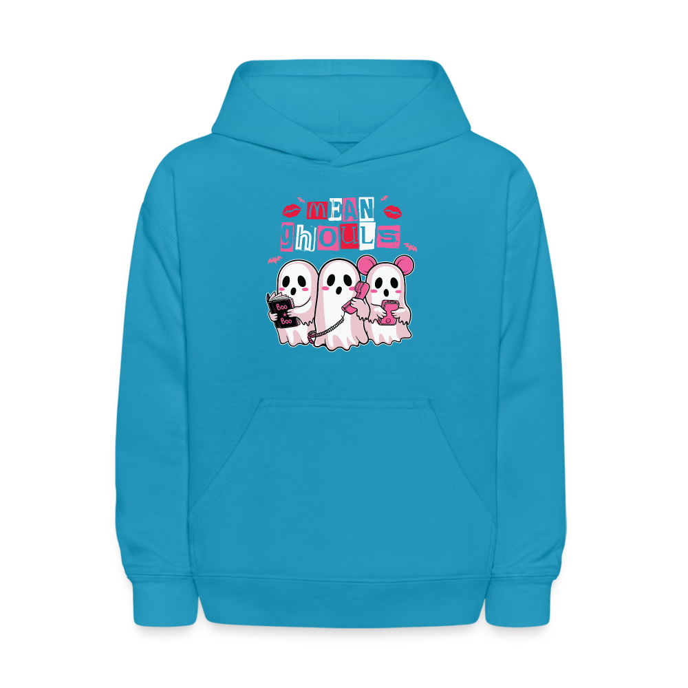 Mean Ghouls Halloween Kids' Hoodie - turquoise