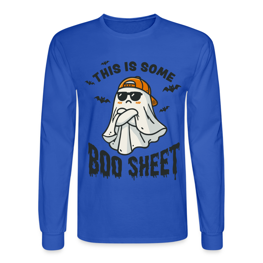 This is Some Boo Sheet: Funny Halloween Men's Long Sleeve T-Shirt - royal blue