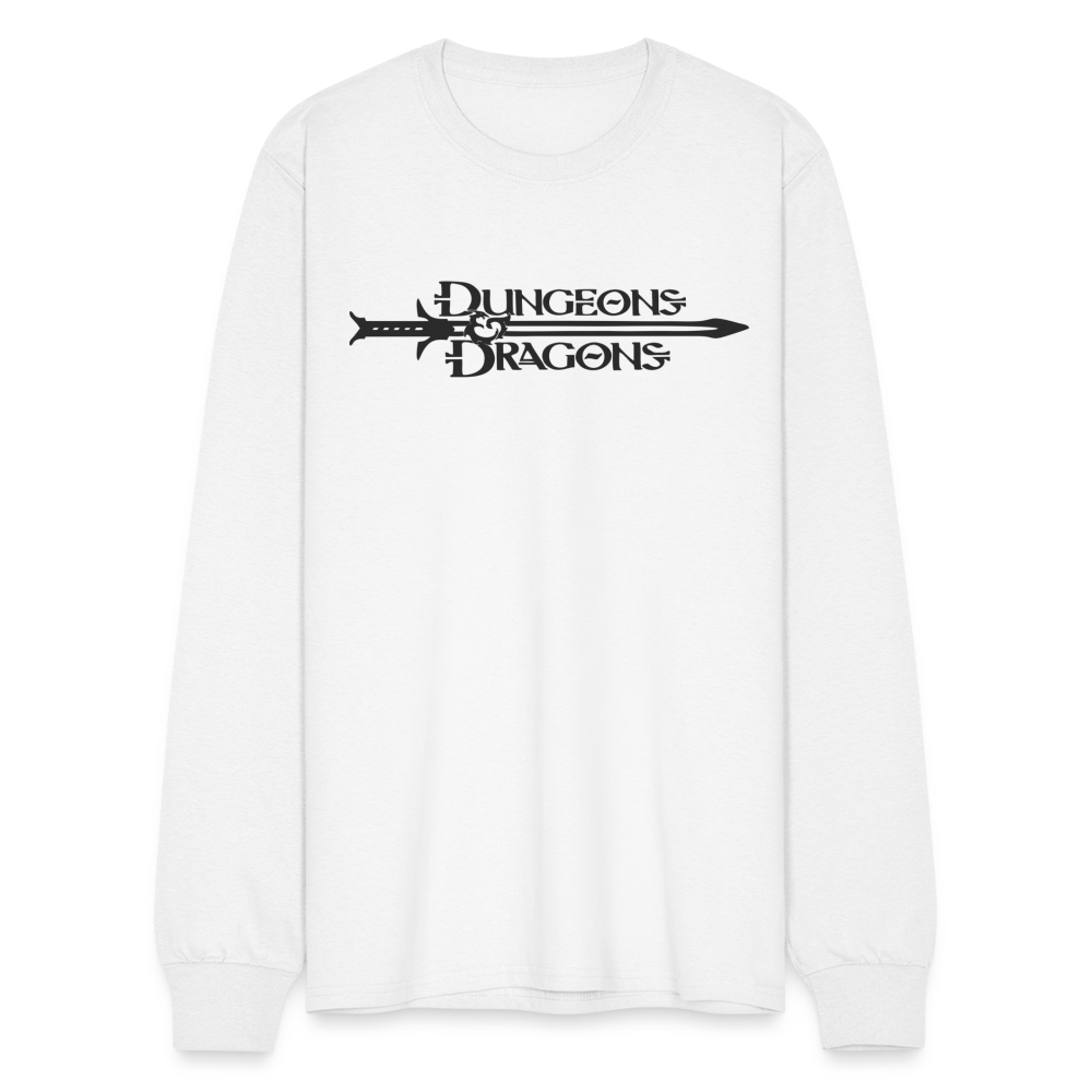 The Dice Giveth and the Dice Taketh Away D&D Men's Long Sleeve T-Shirt - white