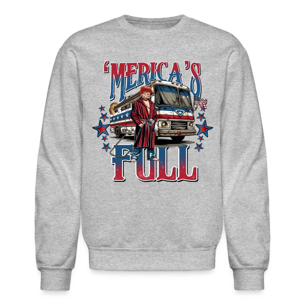 'Merica’s Full Trump Unisex Crewneck Sweatshirt - heather gray