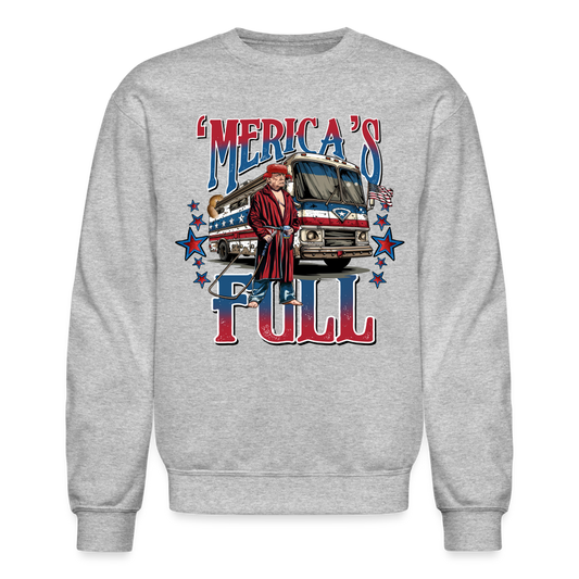 'Merica’s Full Trump Unisex Crewneck Sweatshirt - heather gray