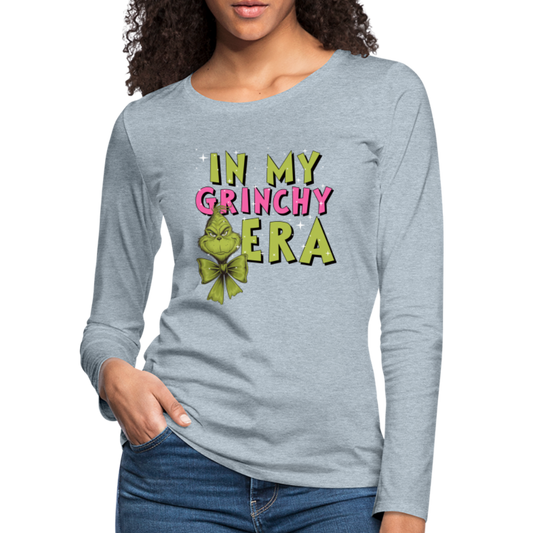 In My Grinchy Era Women's Long Sleeve T-Shirt - heather ice blue