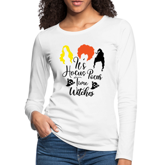 Hocus Pocus Time Women's Premium Long Sleeve T-Shirt - white