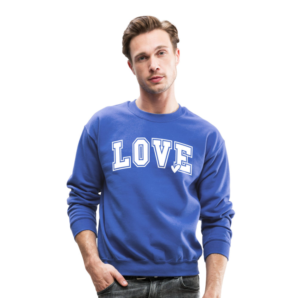 Valentine’s Day Unisex Crewneck Sweatshirt – "Love" Edition - royal blue