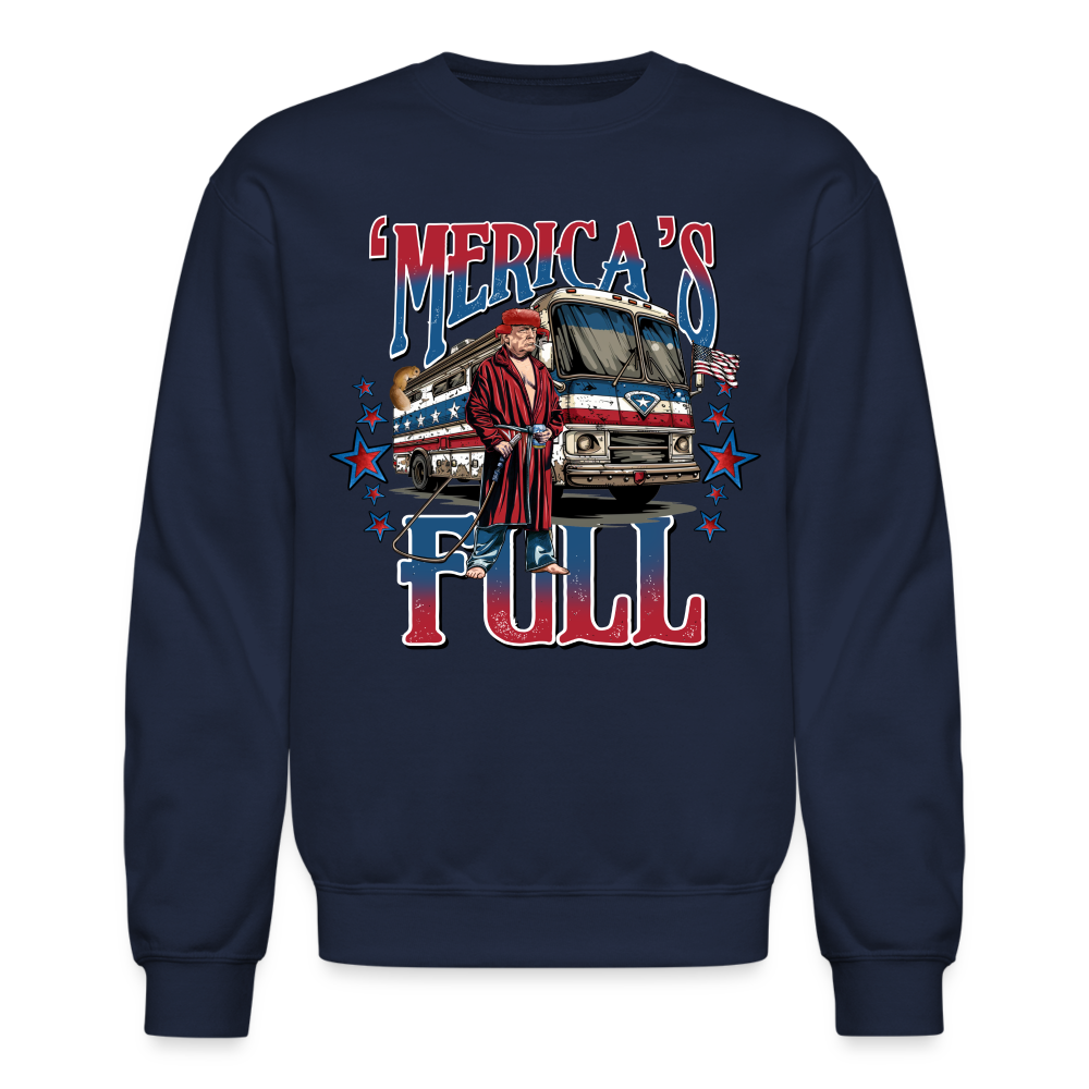 'Merica’s Full Trump Unisex Crewneck Sweatshirt - navy